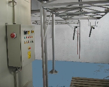 Cuptor vopsire in camp electrostatic